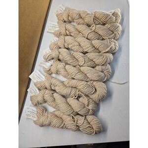 "Prairie Silks" Brown Sheep Co. Yarn 8 Skeins Mohair, Wool, Silk Buck 003 Tan